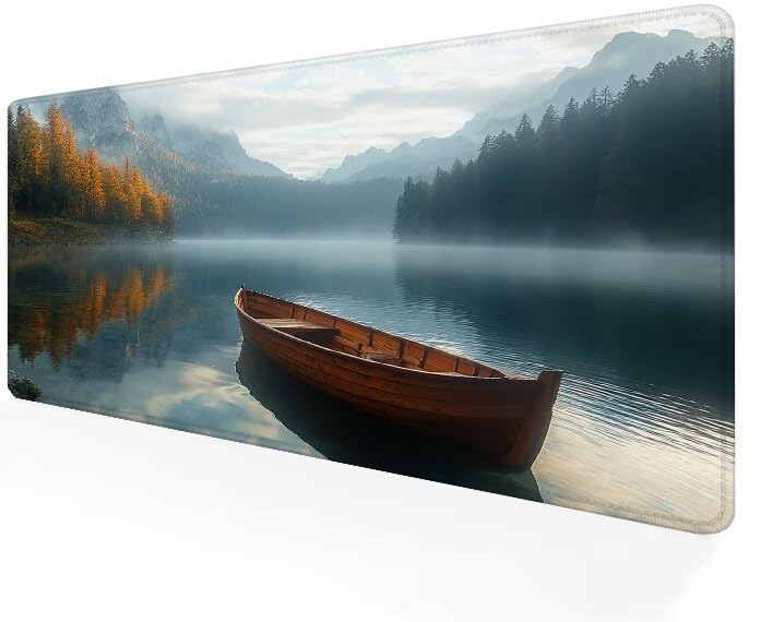 Tapis de souris bateau gris pour un bureau ordonné et minimaliste
