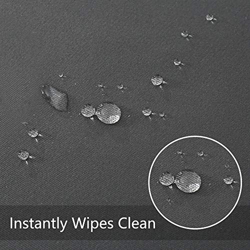 Image of Obstal 210GSM Rectangle Table Cloth, Grey, 60 x 60 Inch | Water Resistance Microfiber Tablecloth, Decorative Fabric Table Cover for Outdoor and Indoor Use