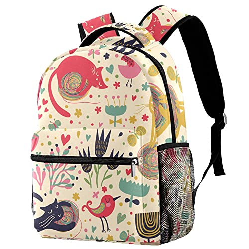 Petits sacs à dos oiseaux et chats avec poches pratiques pour le quotidien