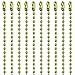 30 Inch Brass Plated Steel Number 3 Ball Chain Necklaces 10 Count