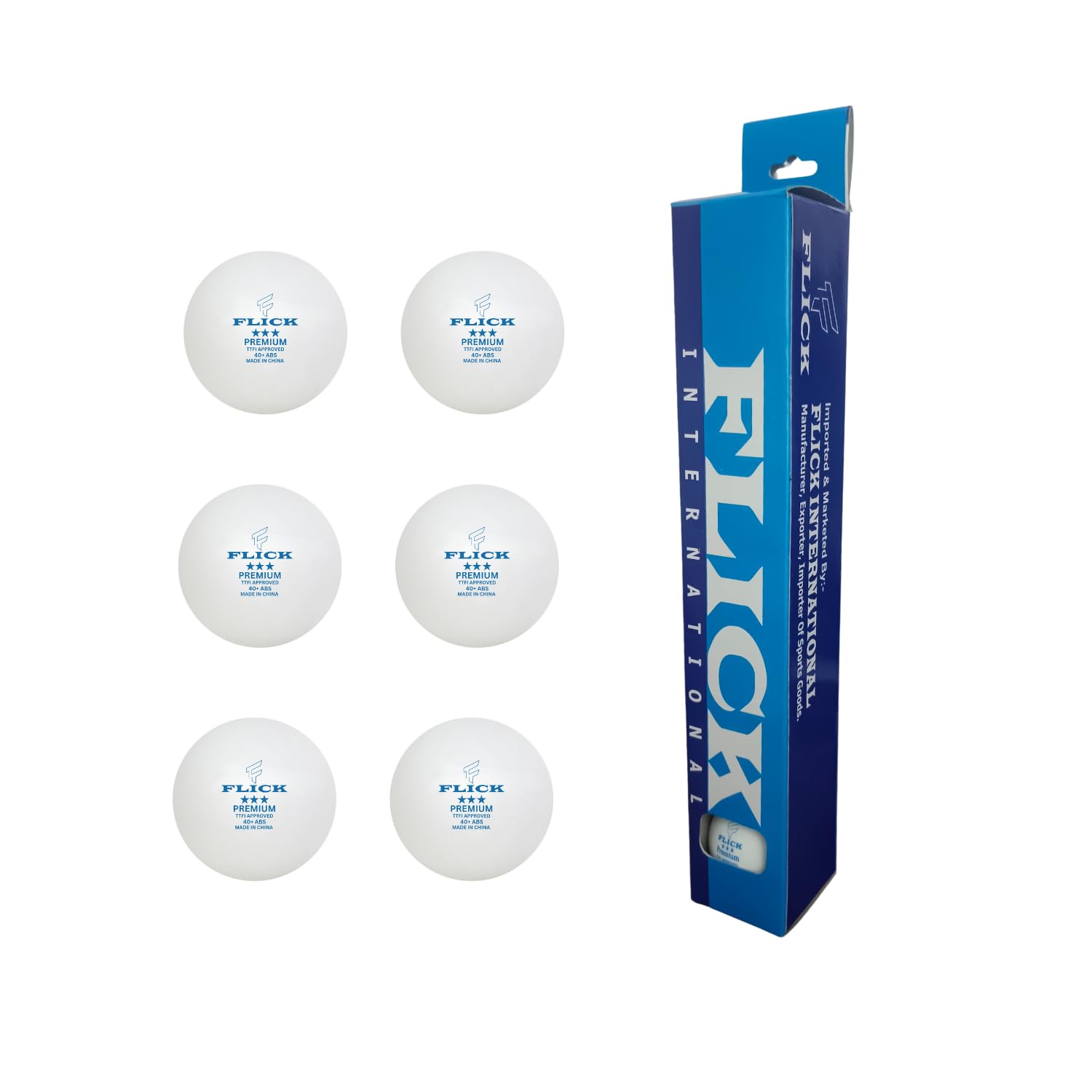 FLICK Premium 3-Star Table Tennis Balls- Durable Practice & Match Balls- Ideal for Tournaments & Training (B0CQCCPYWR) Amazon Price History, Amazon Price Tracker