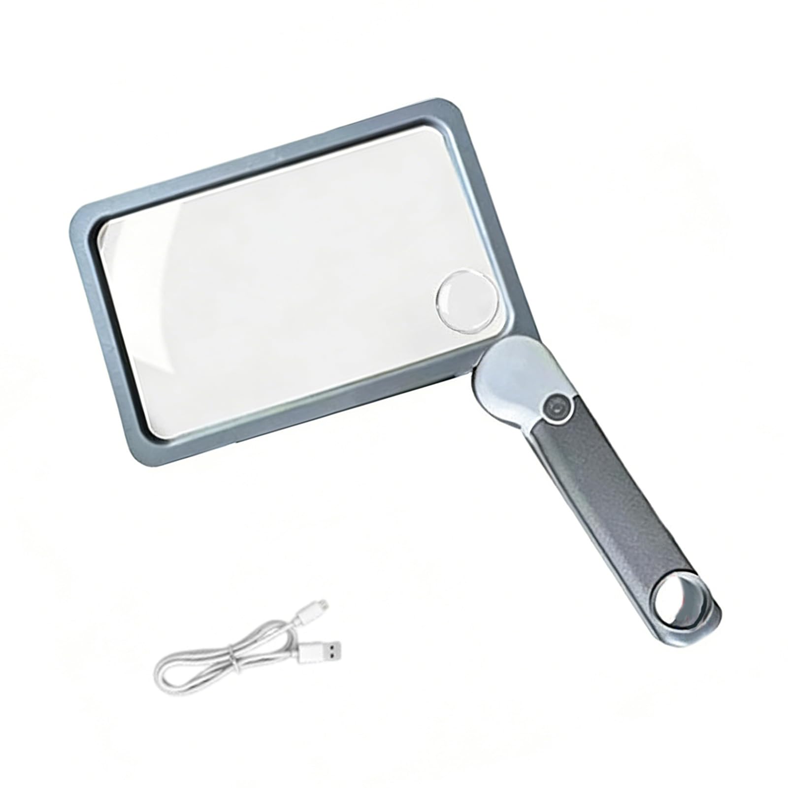 3X Folding Handheld Magnification Glass with 72 LED Light Illuminated Magnifier for Elderly Reading Outdoor Use Book Reading Enlarger