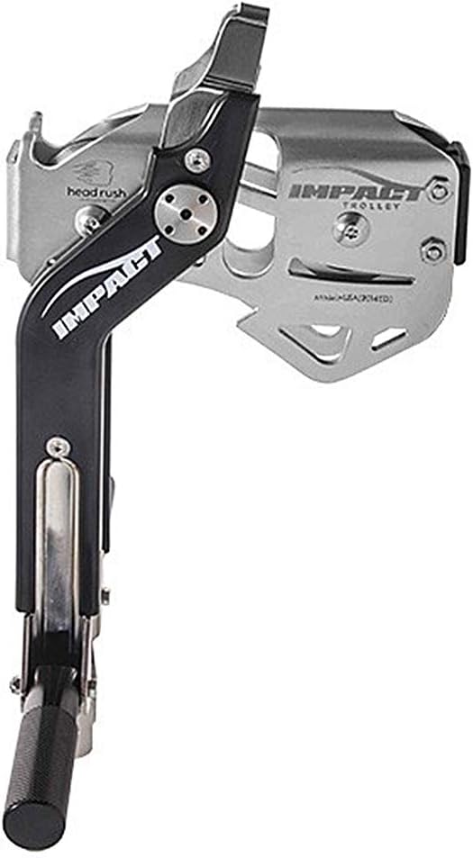 Lightspeed Impact Zipline Trolley with T-Handle Silver Made in USA Rated to 75MPH