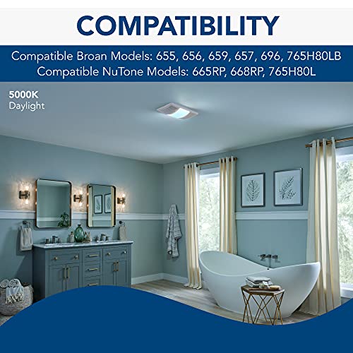 Broan-NuTone FG80HBS Heater Ventilation Grille/Cover with Dimmable LED and Color Adjustable CCT Lighting, for Bathroom Fans, 80 CFM (Fan not included) by Broan-NuTone - Image 5