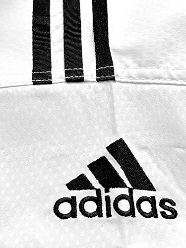 Adidas Eco Fighter 3 Taekwondo Black V-Neck Ultralight Sparring Uniform W/ 3 Stripes thumb #1
