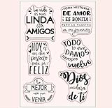 Sellos transparentes para manualidades: los sellos transparentes se pueden utilizar para álbumes de recortes, repujado, tarjetas, marcos de álbumes, invitaciones, sobres, adornos y mucho más. Adecuado para bricolaje hecho a mano, hace que tu mundo hecho a mano sea más hermoso