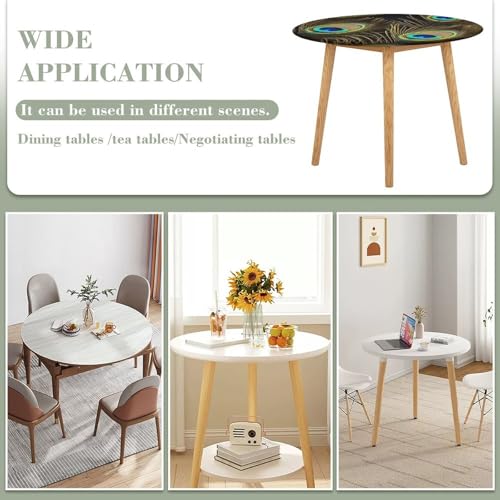 Nappe ronde ajustée anti-vent et imperméable pour repas extérieurs