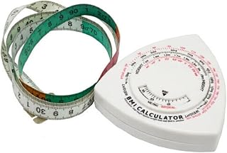 Honseadek BMI Maßband mit Body Mass Index Rechner, einziehbares Taillen- und Hüftmesswerkzeug für Gewichtsverlust, einhändiges Gesundheitsüberwachungsgerät, Muskelregelband, 150 cm