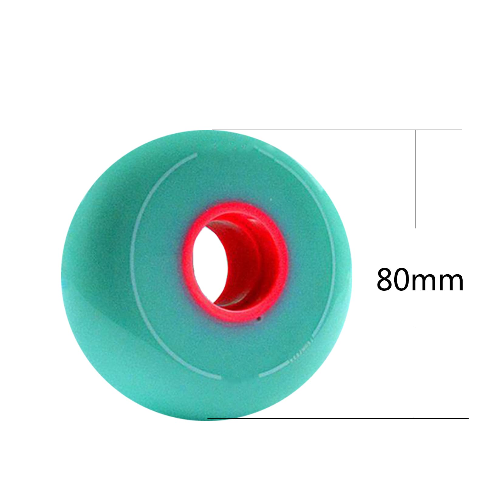 Generico Rotelle per Pattini in Linea Esterno Interno 83A Ruote di Ricambio da 64 mm/68 mm/72 mm/76 mm/80 mm di Diametro, Confezione da 8 per Tutte Le età