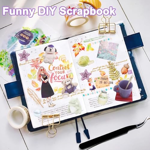 Image of Japanese Sticker Book, Stickers Book, Sticker Book for Journal, Journal Stickers with Time Sea Design, for Journaling, Crafting, Planner and Scrapbooking Projects