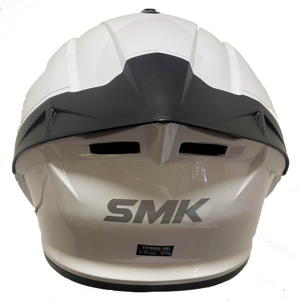 Casco de Moto Integral SMK Typhoon SV Blanco con Visor Solar - Homologado ECE 22.06 - Designed