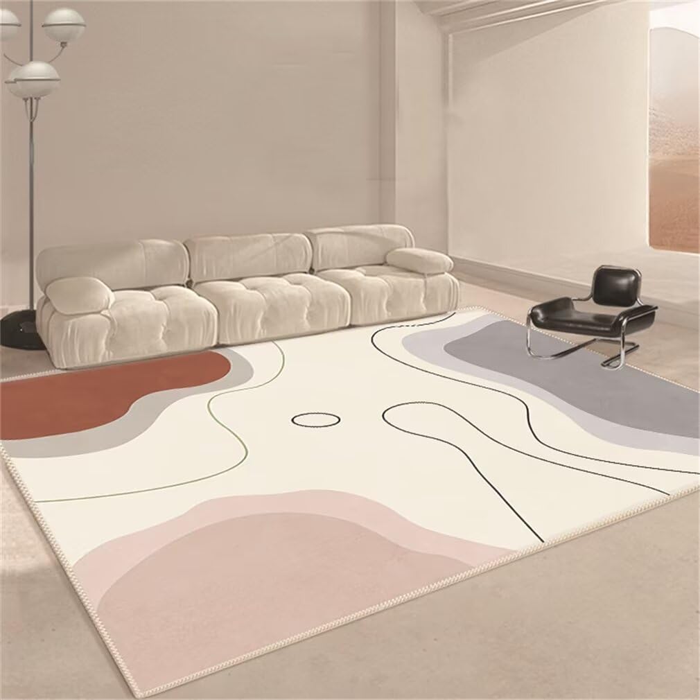 Tapis salon grande taille 120x170cm nettoyable en machine pour bébé