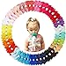 JOYOYO Baby-Haarspangen mit Schleife, Baby-Schleifen, Mini-Schleifen, 5,1 cm, Haarschleifen-Clips, mit Vollband bedeckt, rutschfest, sichere Clips für Mädchen, Babys, Kleinkinder, 50 Stück