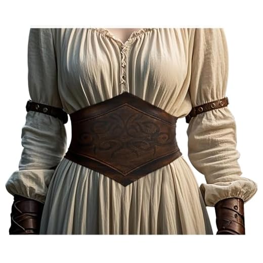 L'VOW Espartilho de couro marrom cinto feminino renascentista cinto viking medieval cinto largo, Marrom, XL Fit Waist 35.43-39.37in
