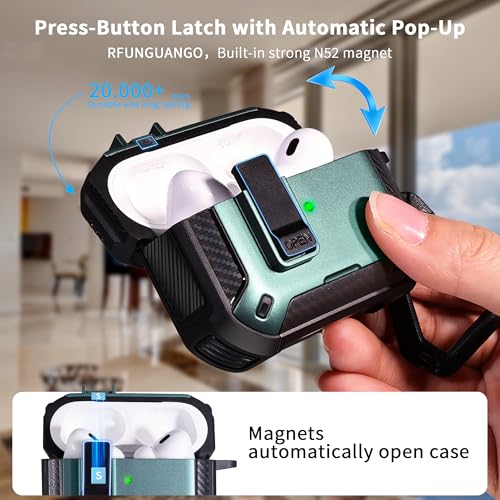 Image of RFUNGUANGO for AirPods Pro 2 Case, Green