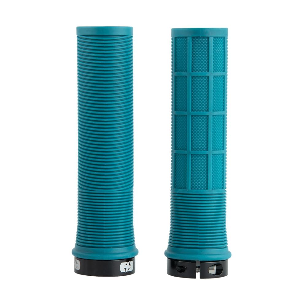 Oxford Driver Lock-on MTB Grips Blue. Lock On Bicycle Handlebar Grips.