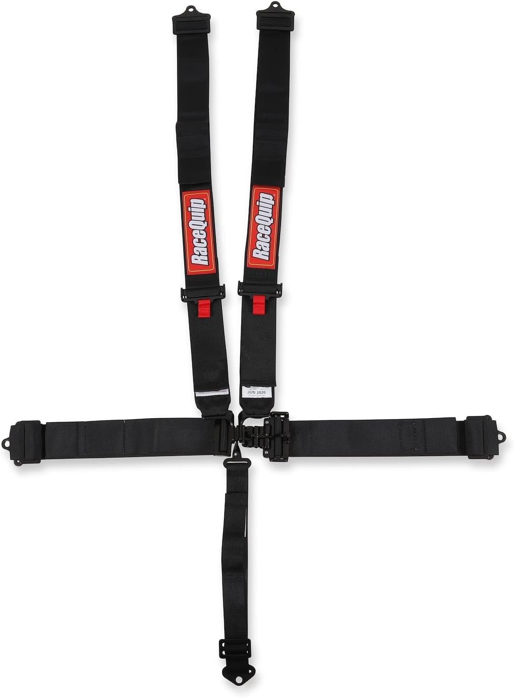 Racequip Black Pair 5 Point Harness with Individual Shoulder Belt Set of 2