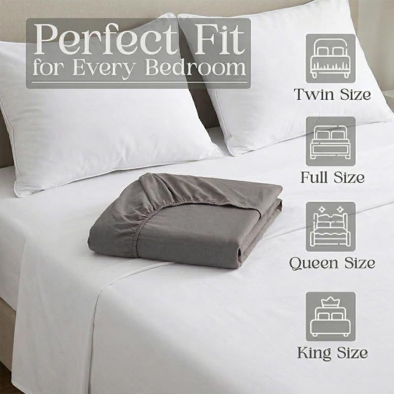 Image of Utopia Bedding Waterproof Mattress Protector King Size, Cotton Terry Bed Cover, Breathable Mattress Cover & Bed Protector for Double Bed, Elastic Fitted Waterproof Mattress Cover, 198 x 183 cm