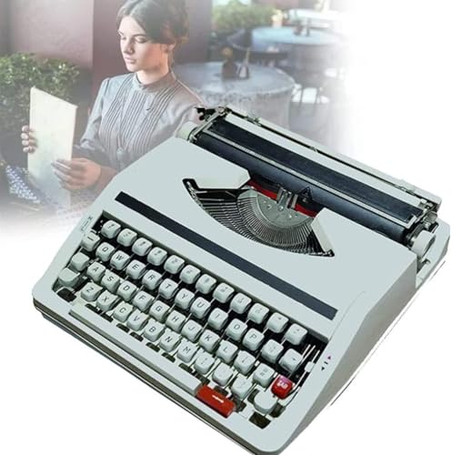 AZQOHMIS Máquina de Escribir Manual Antigua, Portátil, con Botones Flexibles y Escritura Clara : Ideal para Cartas, Escritura Creativa, Manualidades y Libre.