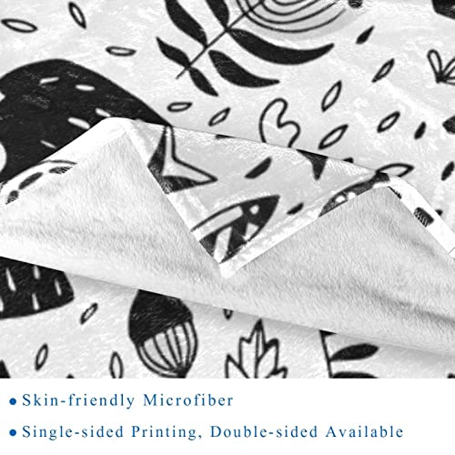 Plaid microfibre léger et doux motif lapin pour lit