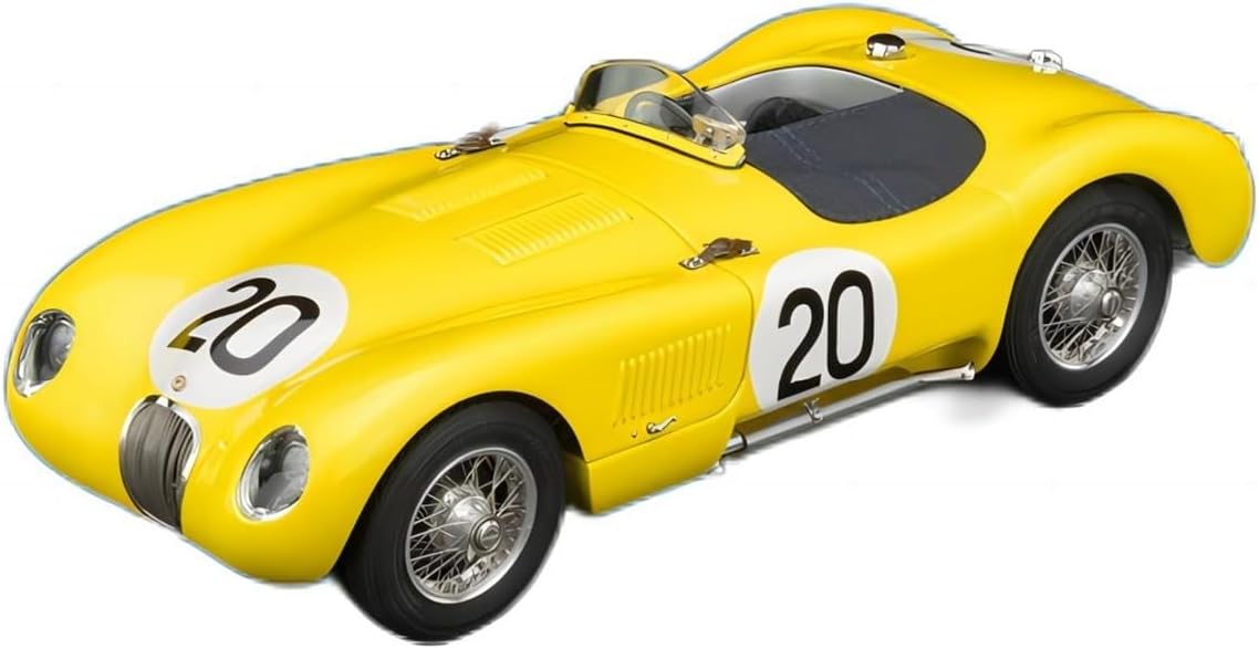 Pre-Built Model Vehicles for Jaguar C-Type 1952#20 1:18 Alloy Limited Edition Car Model Bar Cafe Scene Decoration Display Mini Cars Replica (Color : A)