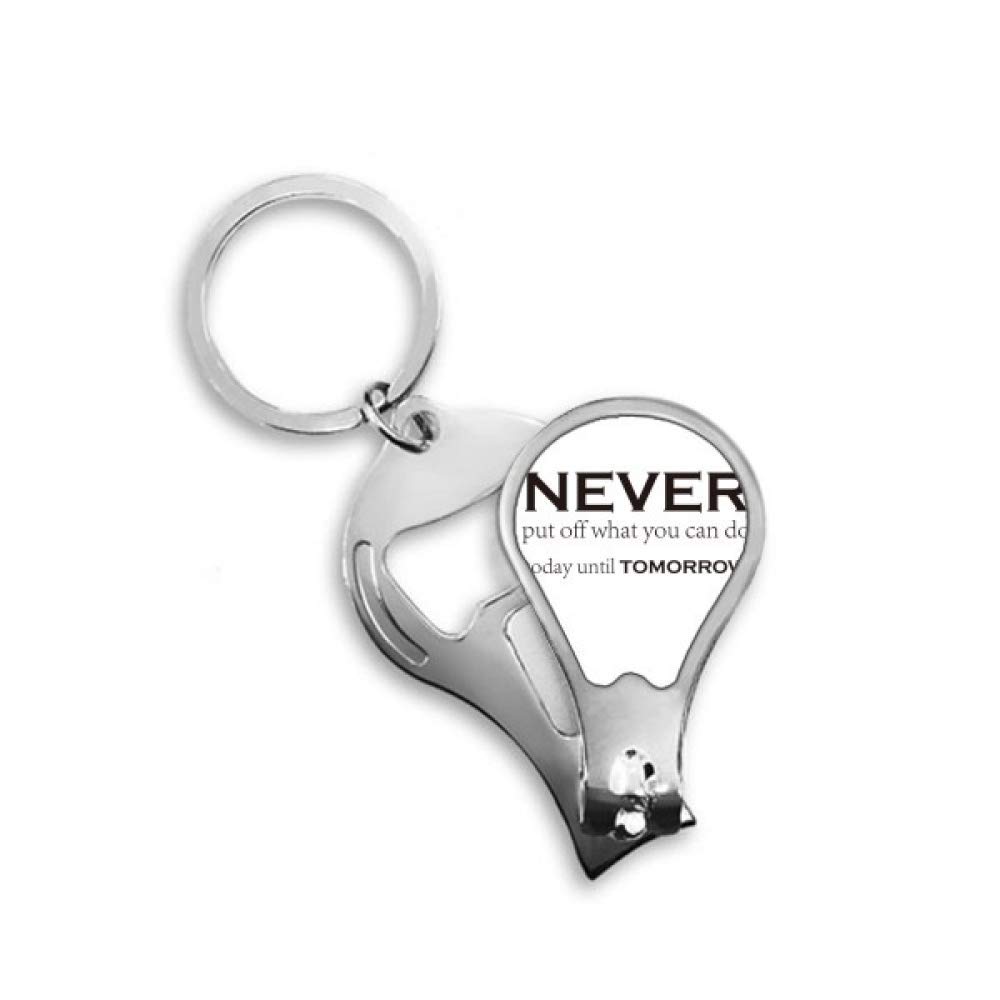 Coupe-ongles original avec texte Until Tomorrow en acier résistant - 4