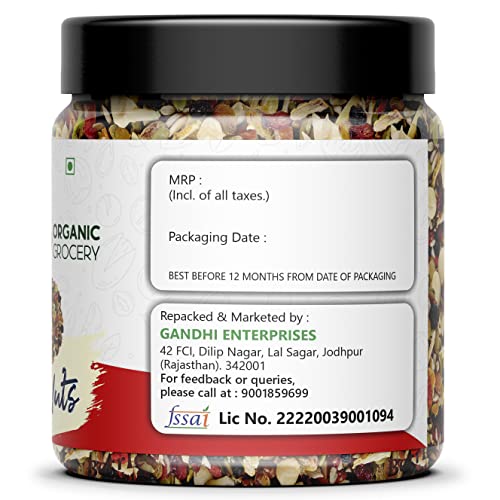 Image of Organic Grocery Almonds | Cashew | Apricot | Green & Black Raisins | Dried Fruit | Amal Candy | Pumpkin, Sunflower & Flax Seed | Nuts and Dry Fruits (100g) - Celebration gift pack hamper
