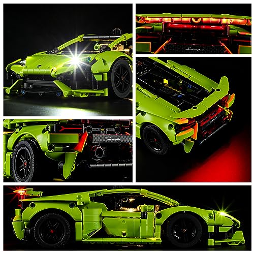 YEABRICKS LED Light for Lego-42161 Technic Lamborghini Huracán Tecnica Building Blocks Model (Lego Set NOT Included) - Image 4
