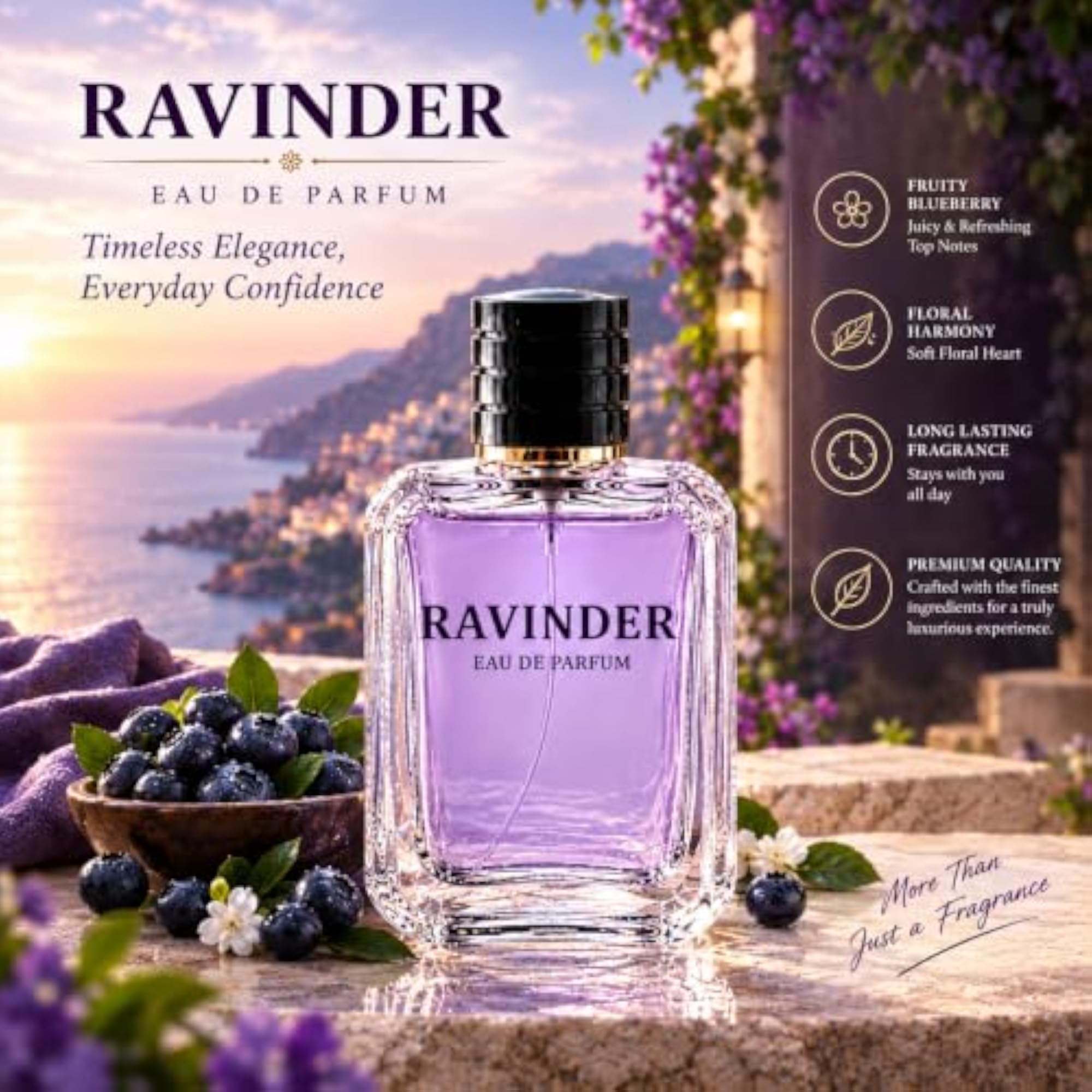 Ravinder Blueberry Perfume for Men & Women, 50ml