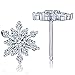 Pendientes copos de nieve Infinite U de plata fina 925, circonita cúbica, pendientes para mujeres/niñas, color plateado