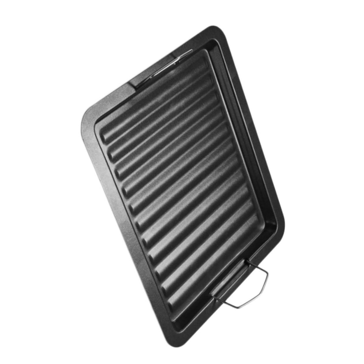 BESPORTBLE Outdoor Bbq Tool Set Stainless Steel Grill Utensils Grill Pan Accessory Non-stick Plate Roasting Tool