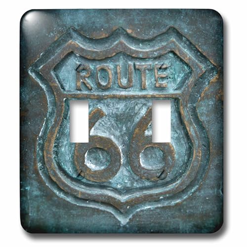 Double interrupteur Route 66 USA plaque décorative murale rétro - 2