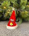 ITODA Swing Music Dancing Santa Hat Toy Christmas Ornaments Electric Christmas Hat Plush Red Christmas Cap Light Up Electric Toys Xmas Party Headwear for Christmas Festival New Year