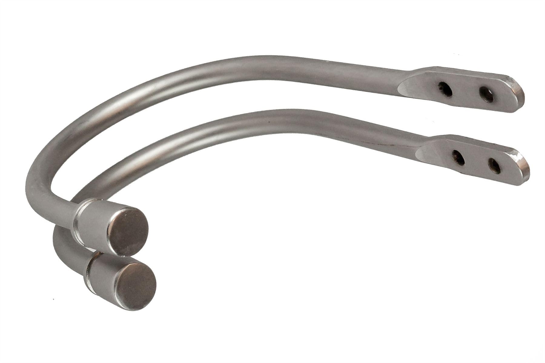 Ianpav Antique Brass And Satin Chrome Pair Of Curtain Holdback/Tiebacks, [Satin Chrome]