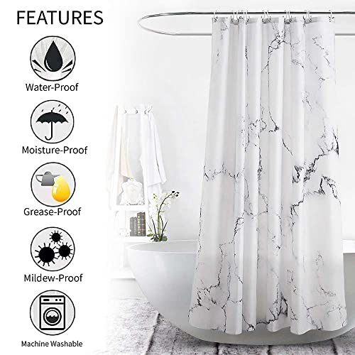 JARAGAR Shower Curtain, Polyester Fabric Waterproof Bathroom Curtains Marble Pattern Shower Curtains Mould Proof Resistant Bath Curtains, 71 x 71 inch - Cosy Home Interiors JARAGAR Shower Curtain, Polyester Fabric Waterproof Bathroom Curtains Marble Pattern Shower Curtains Mould Proof Resistant Bath Curtains, 71 x 71 inch - Image 3