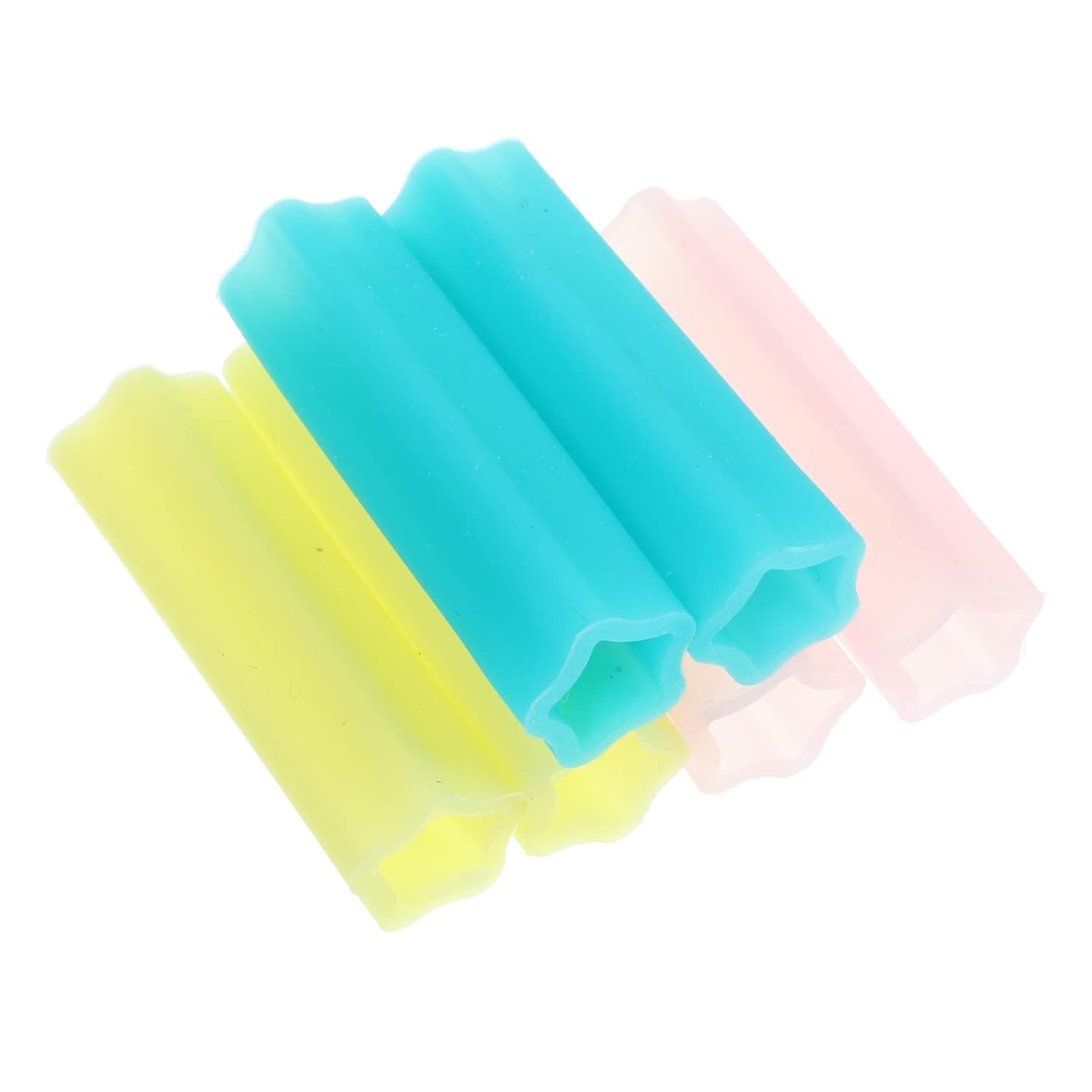 NOLITOY 4sets Silicone Cuticle Scissor Handle Covers Non-slip Professional Manicure Scissor Sleeves for Nail Art Tools 12pcs*4