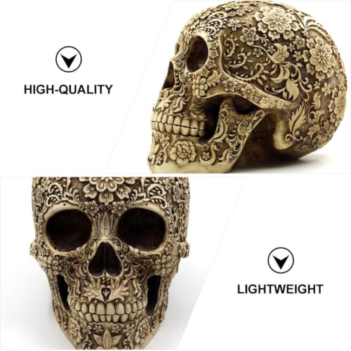 Cabezas de calaveras para escritorio en Halloween creando un ambiente terrorífico en casa 4