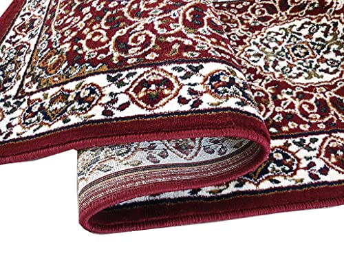 Image of Kashmiri Carpets for Living Room Supersoft Silk Touch Maroon Color 2 x 6 feet