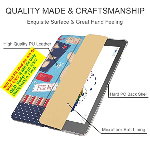 Image of DuraSafe Cases for iPad 9.7 inch Old Model 4 3 2 Gen PC Case A1458 MD513HN /A A1416 MC705HN /A MD328HN /A MD336HN /A A1395 MC769HN /A MC954HN /A MC979HN /A A1459 MD514HN /A MD511HN /A MD515HN /A - Puppy Friend