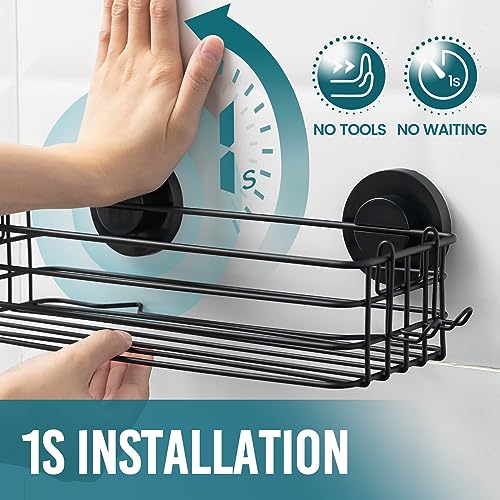 Taili Shower Caddy Suction Cup 2 Pack With Hooks & Soap Holder thumb #1