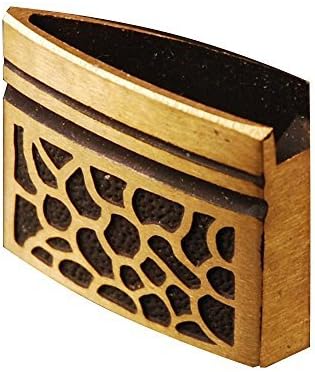 Collar de espada de latón Habaki para espadas samuráis japonesas reemplazo patrón de leopardo