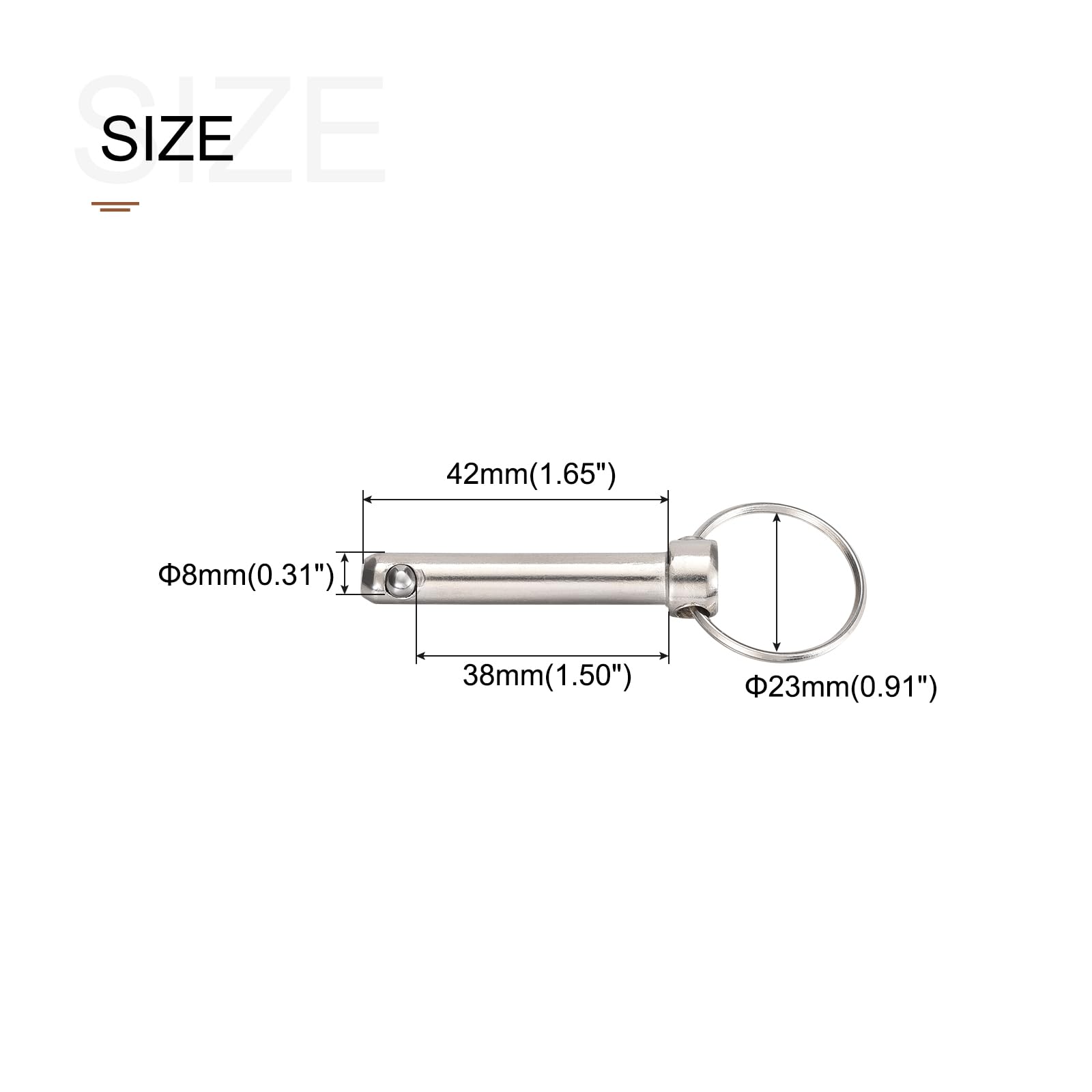 Perni A Sgancio Rapido 8mmx42mm - Acciaio Carbonio Zincato Per Barche E Applicazioni Marine - Foto 10