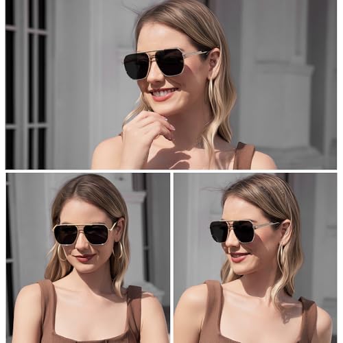 Polarized Trendy Sunglasses Womens, Suitable for All Face Shapes and 0utfits, UV400 Protection2