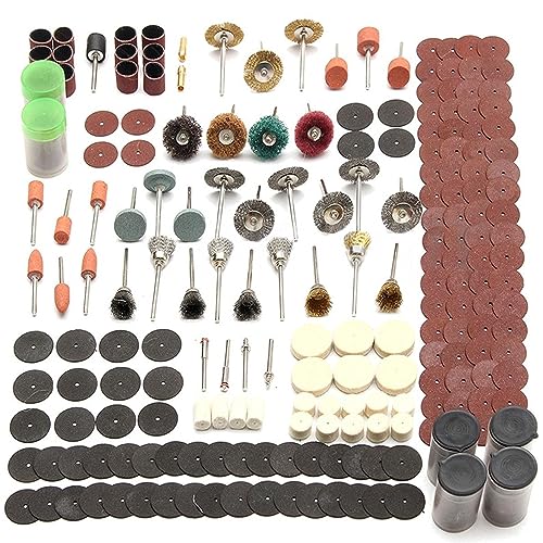 Kit d'accessoires rotatifs de 343 pièces, accessoires d'outils électriques à tige de 0,63 cm, kit d'outils rotatifs multifonctions pour sculpture, ponçage, polissage