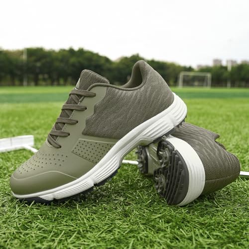 Image of Waterproof Professional Golf Shoes Men Spikes Golf Sneakers Male Outdoor Anti Slip Walking Footwears