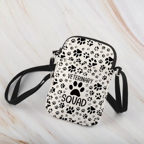 WCGXKO Veterinary Squad Gift Cute Dog Claw Gift Veterinary Technician Gift Veterinary Medicine Assistant Crossbody Bag3