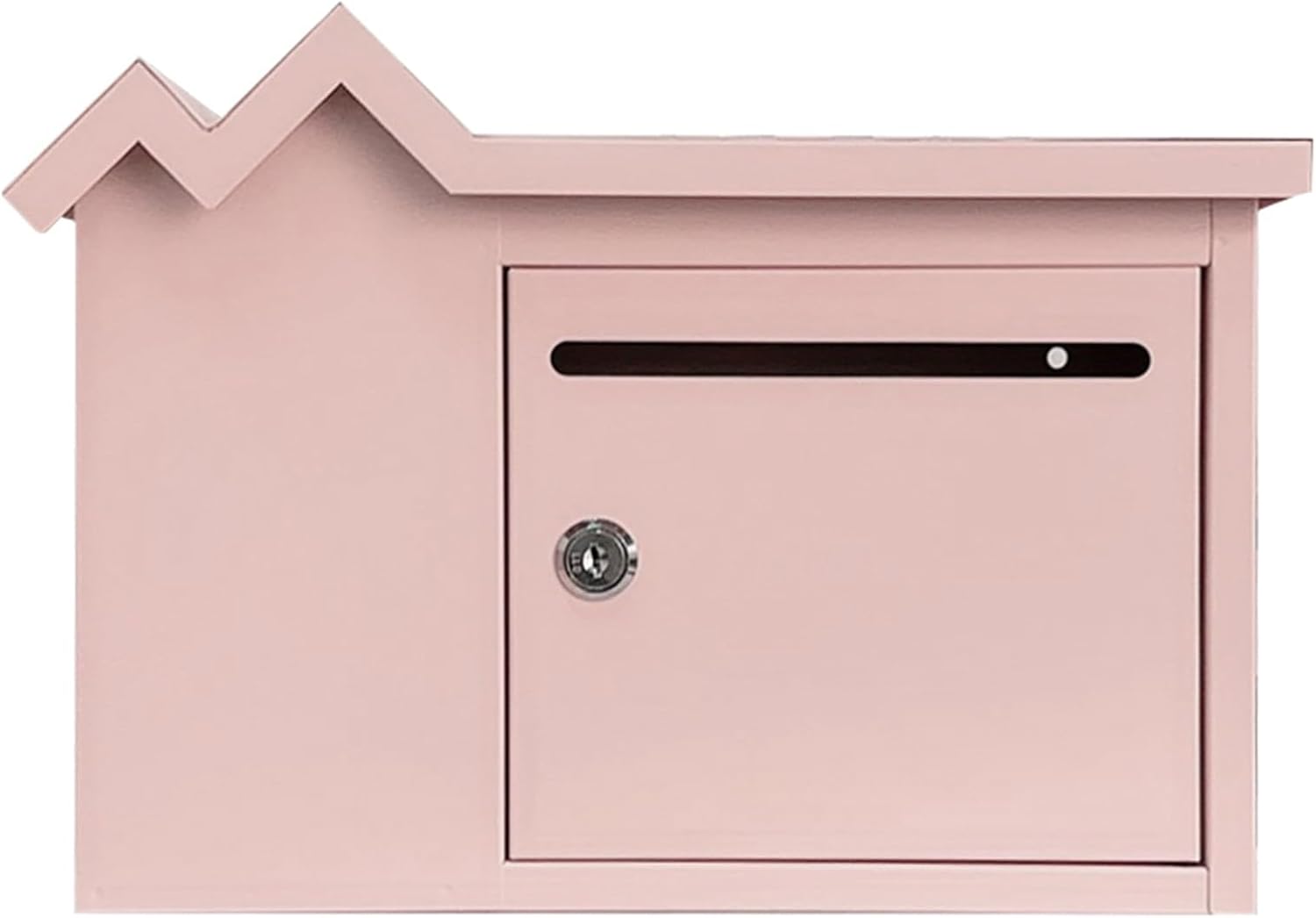 Locking Galvanized Mailbox Full Opening Door Design Mailboxes Wall-Mounted Parcel Boxes with 2 Leakage Hole Multi-Color Choice
