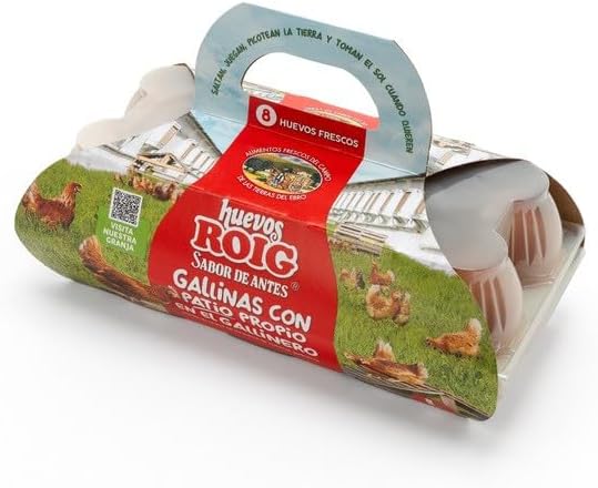 Roig Huevos Frescos clase L de gallinas sueltas en el gallinero, 8 unidades - Imagen 3