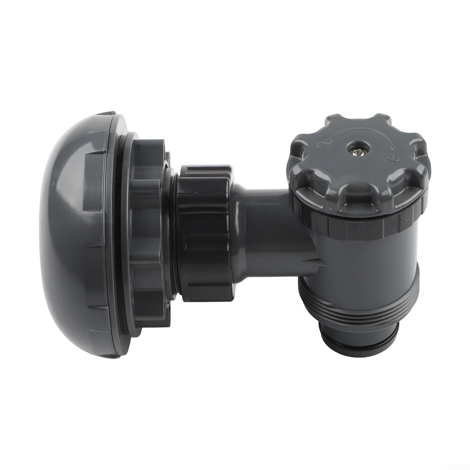 P6H1317 Pool-Filterventil für Pools, 38 mm, ABS-Ein-Aus-Schalter für oberirdische Pools, Ersatzventil verbindet Pumpe, grau, 2 Stück