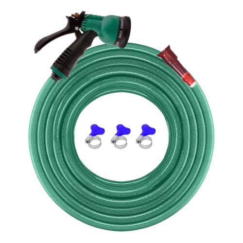 Image of Cinagro 30 Meter, 0.5 Inch, 3 Layer Braided PVC Garden Hose Pipe, Green